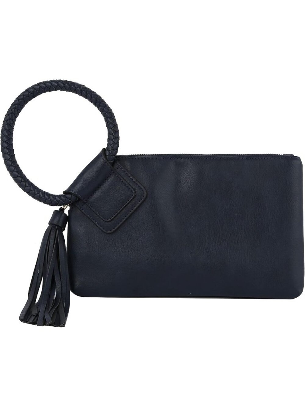 Women's Navy Blue Leather Formal Purse Wristlet Wallet Casual Evening Handbag